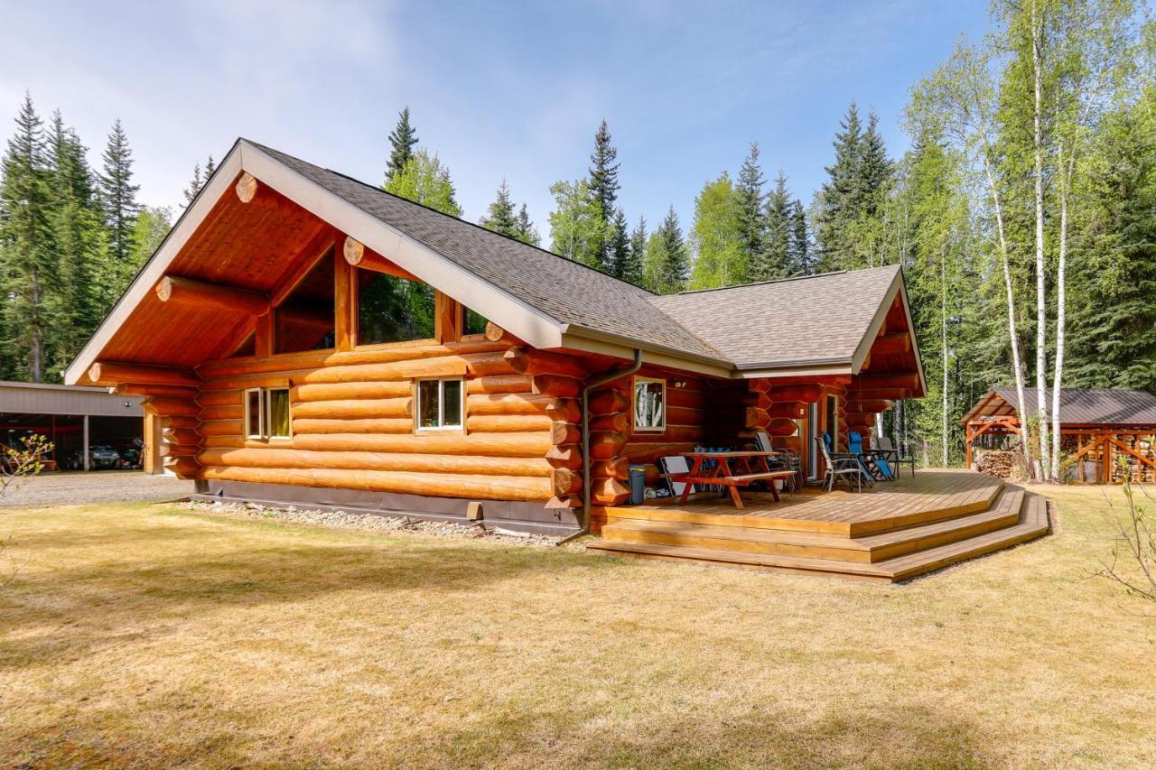 Riverside Log Cabin On-Site Aurora Viewing! North Pole Exterior photo